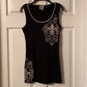 Vocal beaded tank top